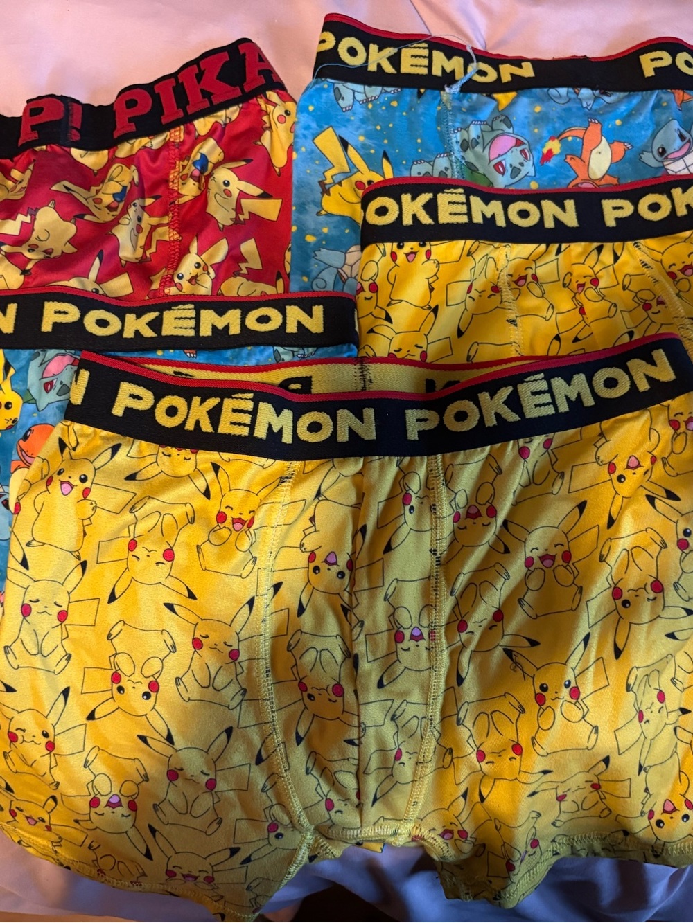 Kids' Pikachu Print Boxer Briefs - Yellow